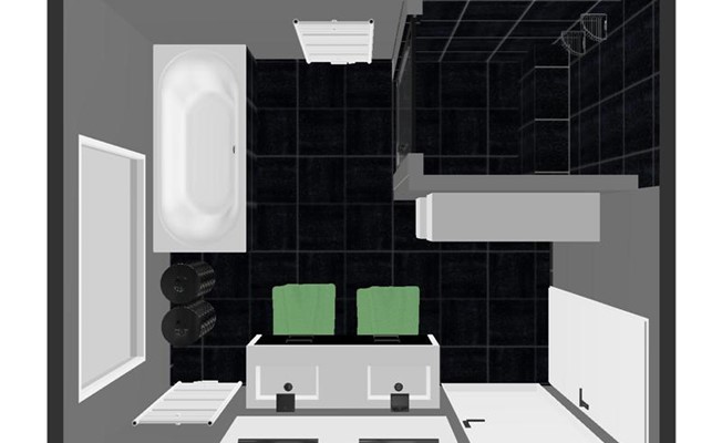 Moderne badkamer met gestukadoorde muren en tegels Welke Kleuren Badkamer ~ Moderne badkamer met gestukadoorde muren en tegels